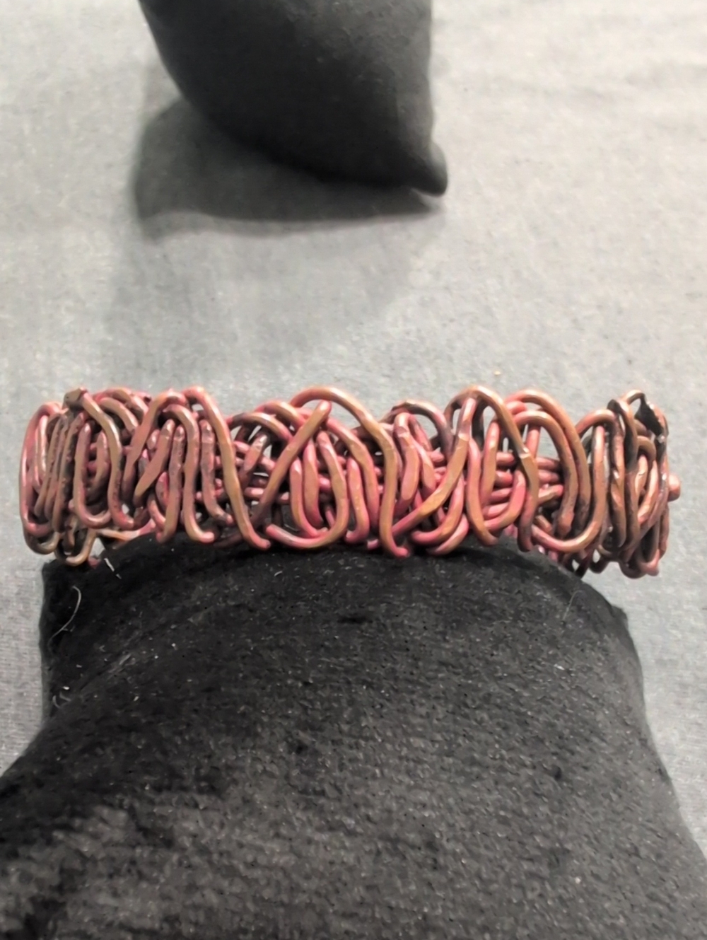 Handmade Copper-Tone Wire Wrapped Bracelet